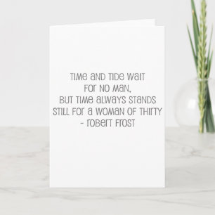 Famous, "Woman of 30" quote Card