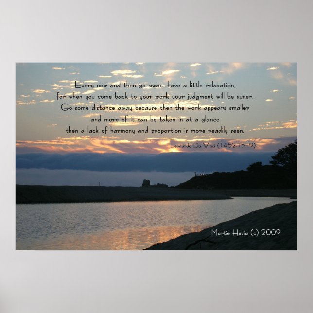 Famous Words: Relaxation - Carmel Sunset - Poster (Front)