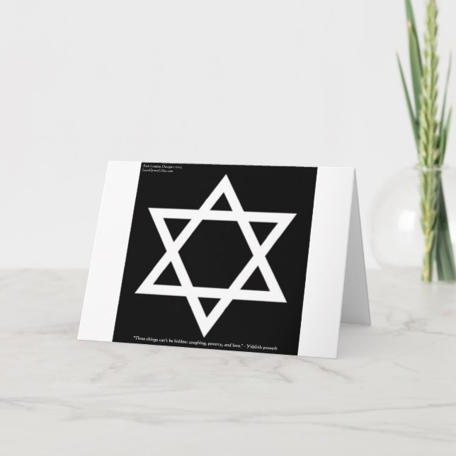 Famous Yiddish Wisdom Quote Gifts Tees Mugs Cards (Front)