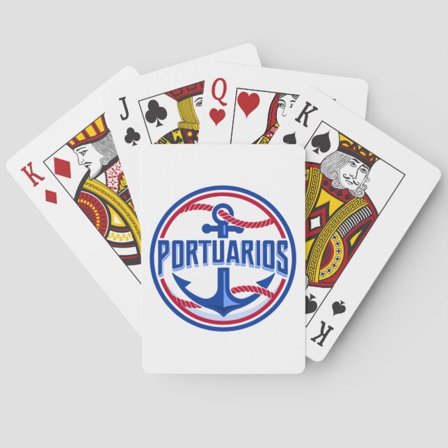 Fan articulo Beisbol Cuba Portuarios. Playing Cards (Back)