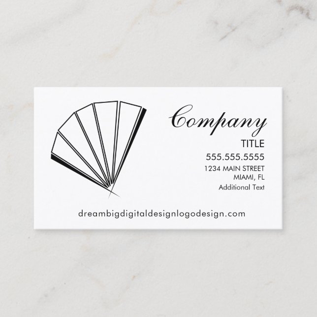 Fan Asian Logo  Business Card (Front)