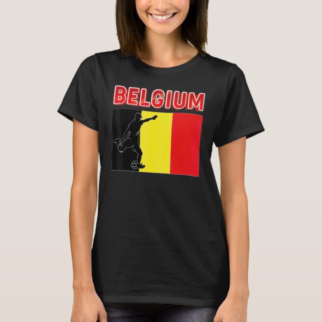 Fan Belgium National Team World Football Soccer Ch T-Shirt (Front)