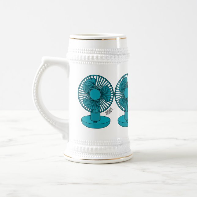 Fan cartoon illustration  beer stein (Left)