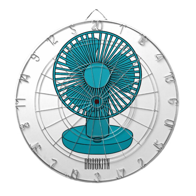 Fan cartoon illustration  dartboard (Front)