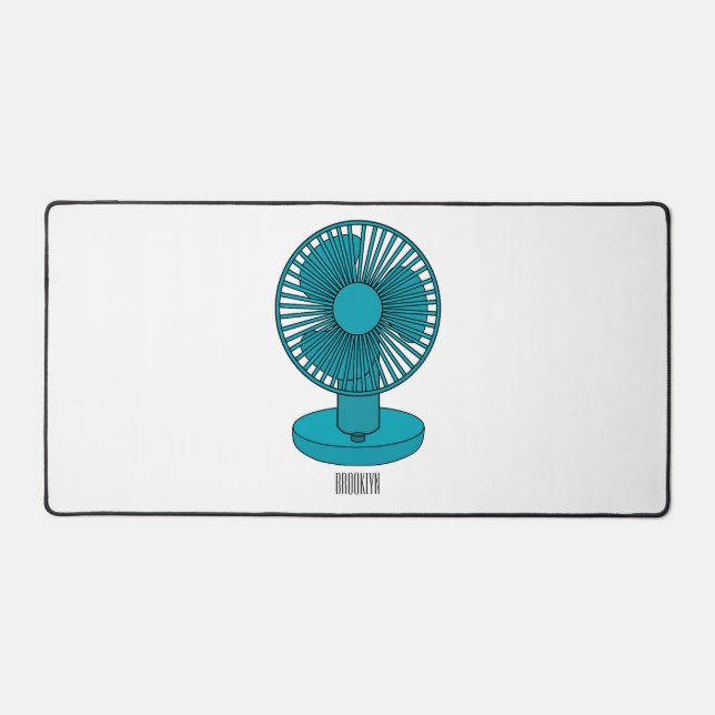 Fan cartoon illustration  desk mat (Front)
