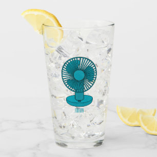 Fan cartoon illustration glass