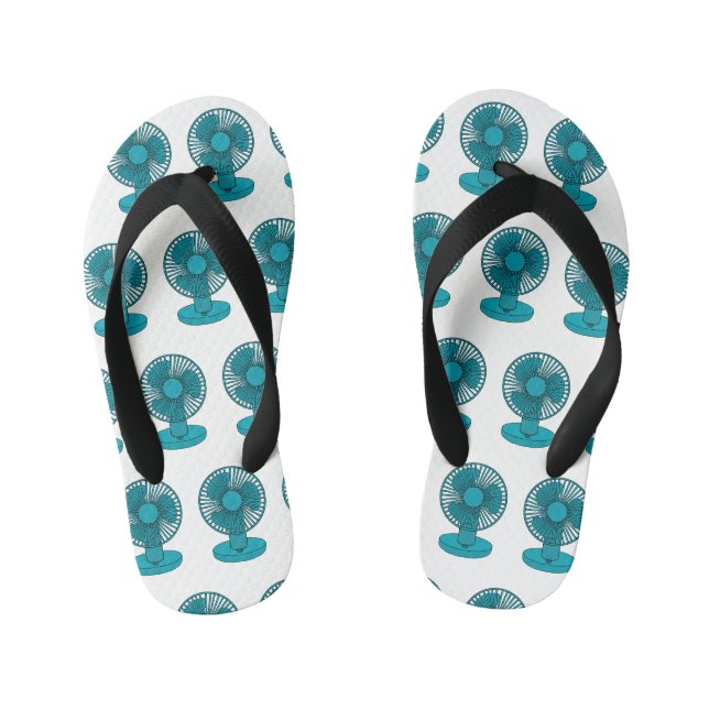 Fan cartoon illustration  kid's flip flops (Footbed)