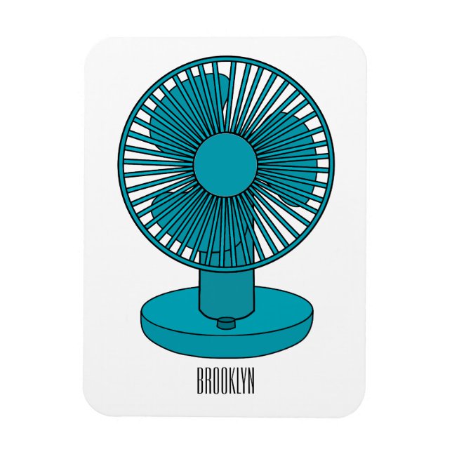 Fan cartoon illustration  magnet (Vertical)