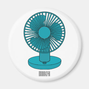Fan cartoon illustration  magnet