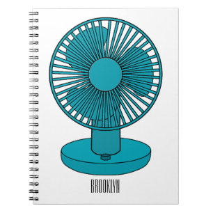 Fan cartoon illustration  notebook