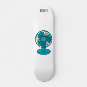 Fan cartoon illustration  skateboard