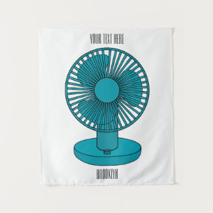 Fan cartoon illustration  tapestry