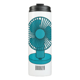 Fan cartoon illustration  thermal tumbler