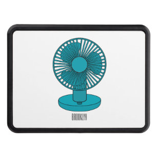 Fan cartoon illustration  trailer hitch cover