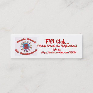 FAN Club Calling Cards - Customized