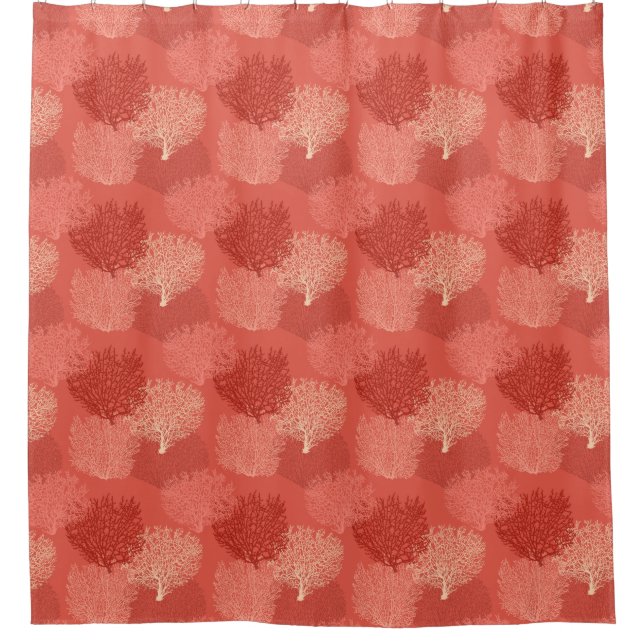 Fan Coral Print, Shades of Coral Orange (Front)