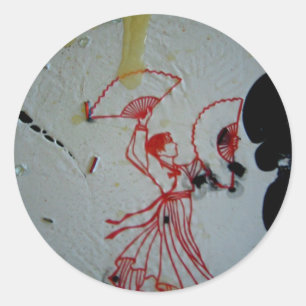 "Fan Dancer 2" Classic Round Sticker