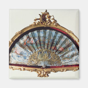 Fan, decorated with a scene of a fete magnet