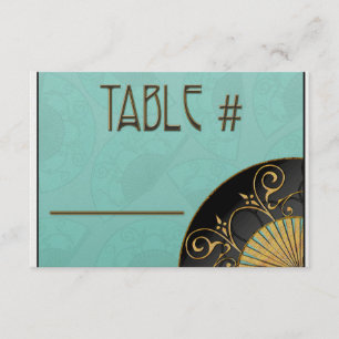 Fan Elegant (Blue) Table Numbers