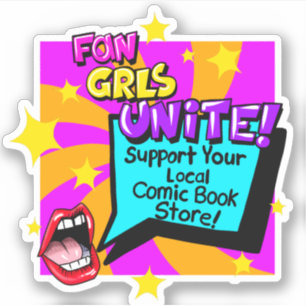Fan Girls Unite! Comic Book Inspired Vinyl Sticker