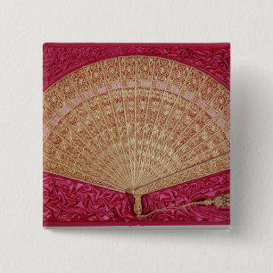 Fan given by Maximilian  of Habsbourg-Lorraine 2 Inch Square Button