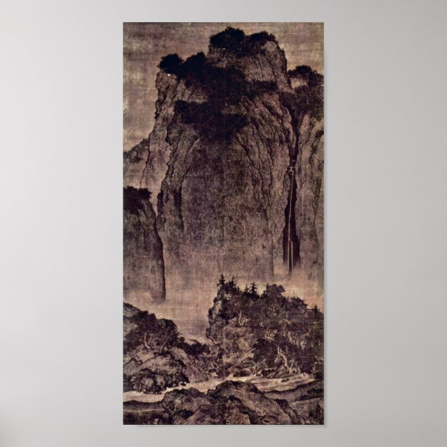 Fan Kuan - Travelers Among Mountains and Streams Poster (Front)