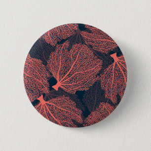 Fan living colral 2 inch round button