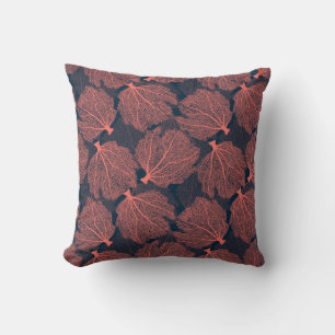 Fan living colral throw pillow
