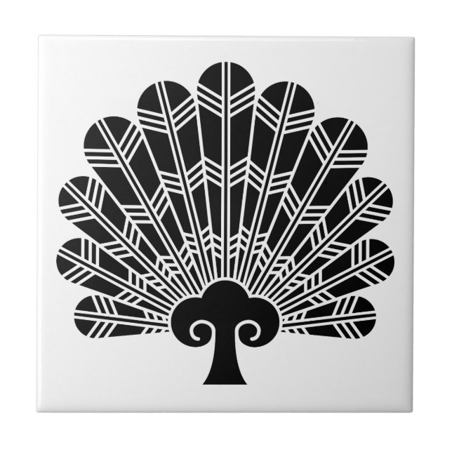 Fan of hawk feathers tile (Front)