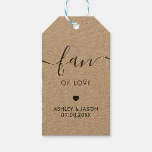 Fan of Love, Hand Fan Favour, Wedding Gift Tags