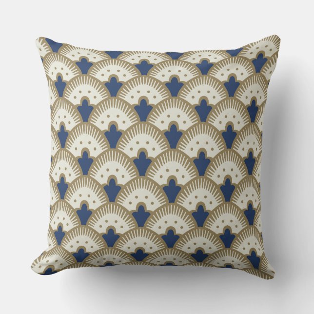 Fan Pattern Throw Pillow (Front)