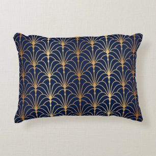 Fan seamless pattern. Chinese, Japanese style. Tra Accent Pillow