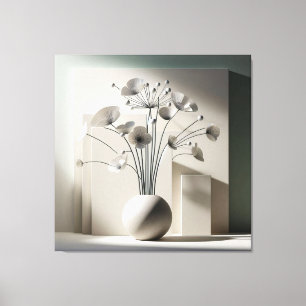 Fan-Shaped Floral Structure Canvas Print