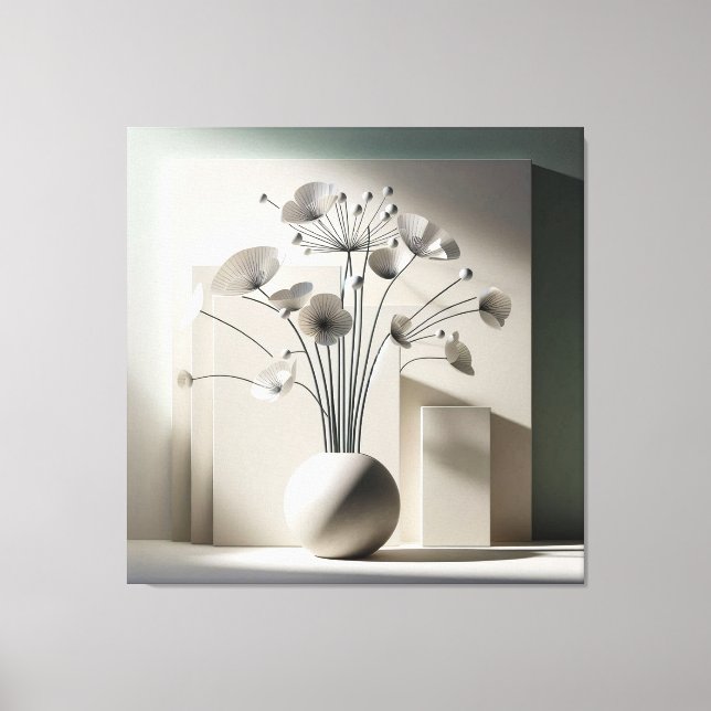 Fan-Shaped Floral Structure Canvas Print (Front)