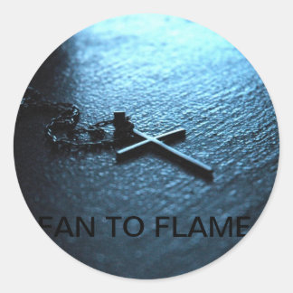 Fan To Flame Classic Round Sticker