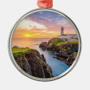Fanad Head Lighthouse Co.   Donegal Ireland Metal Ornament