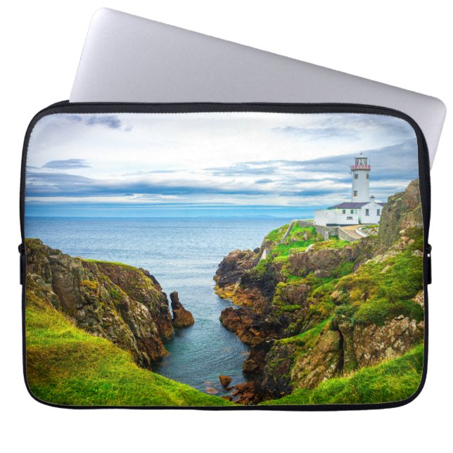 Fanad Head Lighthouse Wall Art – Dramatic Ireland  Laptop Sleeve (Front)