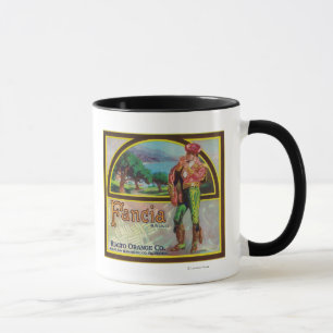 Fancia Brand Citrus Crate Label Mug
