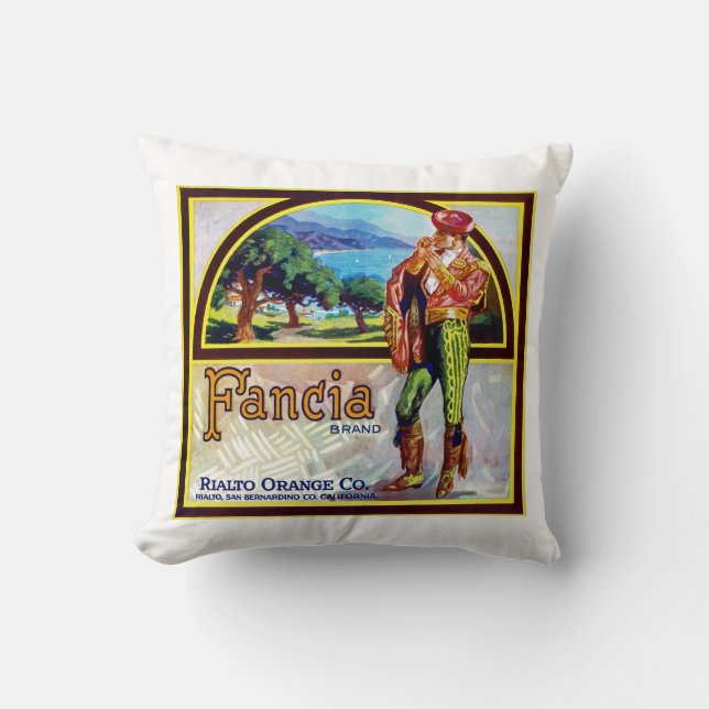 Fancia Oranges Throw Pillow (Front)