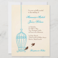 Fanciful Bird Cage Teal & Chocolate Wedding