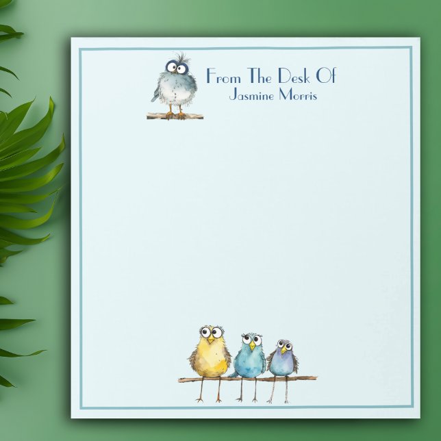 Fanciful Birds On A Limb Name Personalized Notepad (Creator Uploaded)