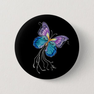 Fanciful Butterfly 2 Inch Round Button