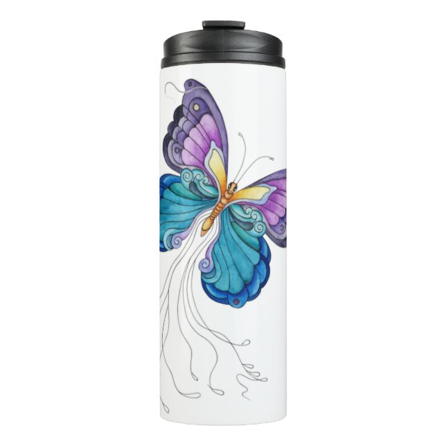 Fanciful Butterfly Thermal Tumbler (Front)