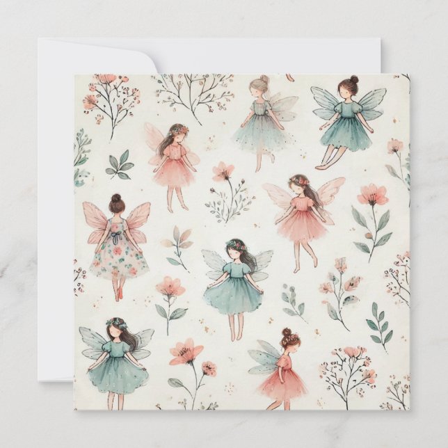 Fanciful Fairies Print Design Invitation (Front)