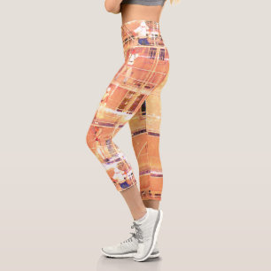 Fanciful Men On Scaffolding Capri Leggings