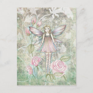 Fanciful Rose Fairy Postcard