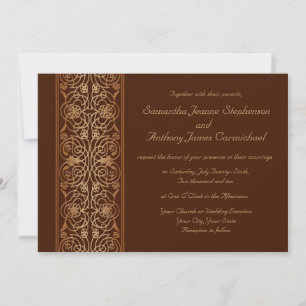 Fanciful Scrollwork Wedding Invitations