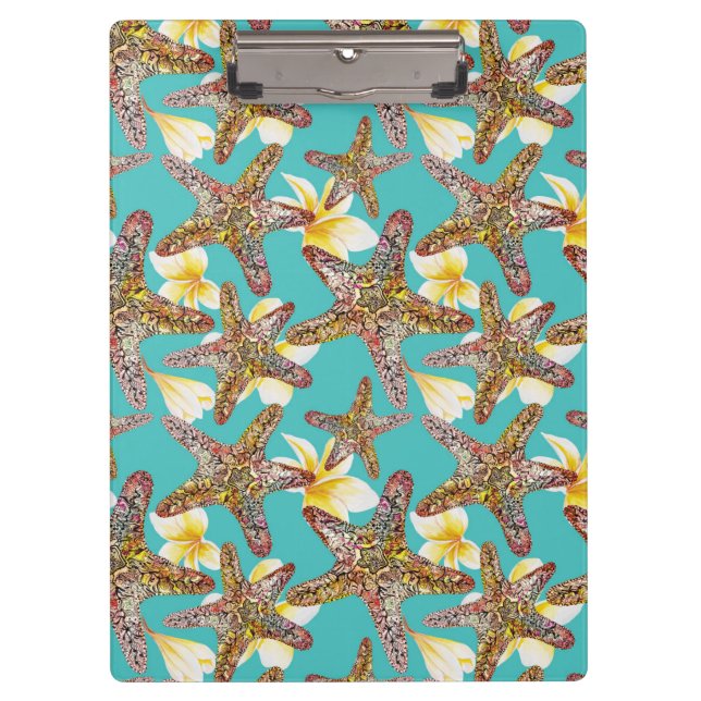 Fanciful Starfish Pattern Clipboard (Front)