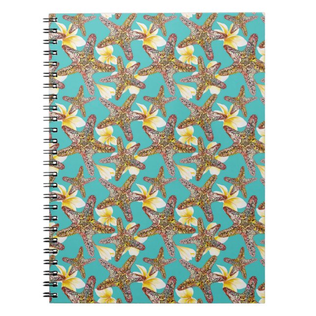 Fanciful Starfish Pattern Notebook (Front)