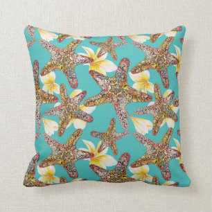 Fanciful Starfish Pattern Throw Pillow